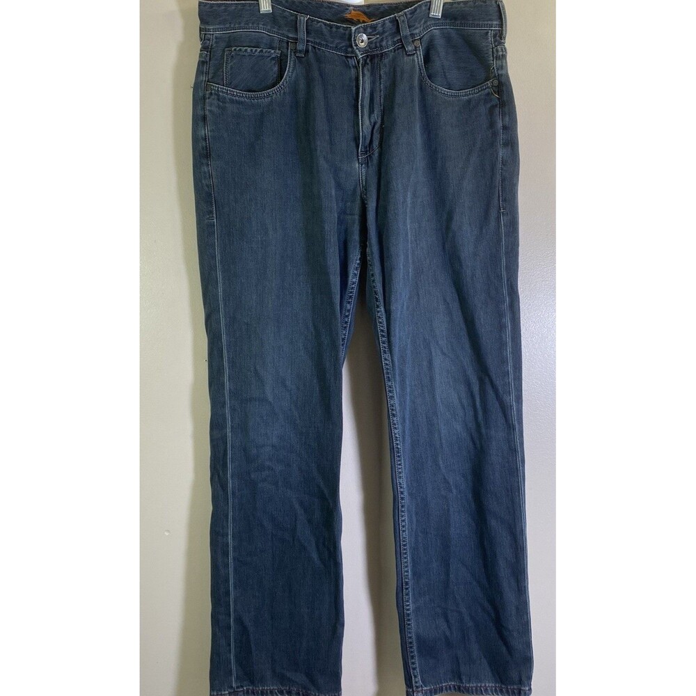Tommy Bahama Cayman Island Jeans Mens 35x30 Medium Wash Blue Straight Leg Relax